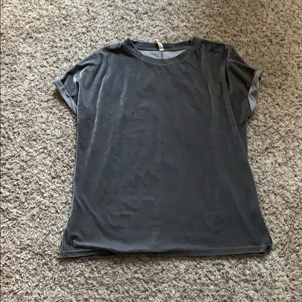 Wishlist oversized velvet tee
